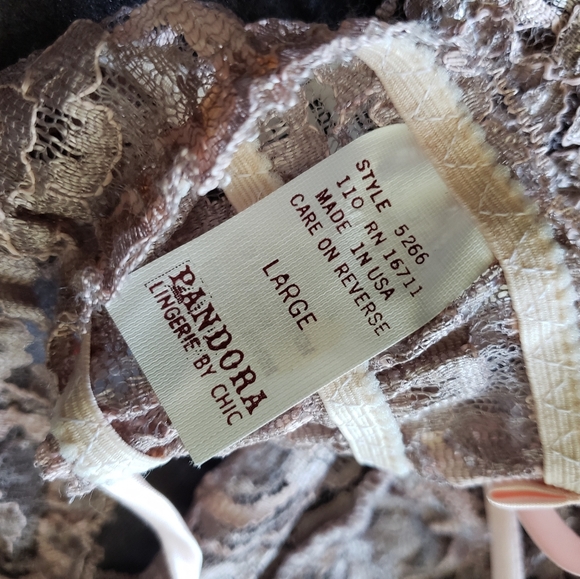 Vintage pandora lingerie by chic bra bralette size large - Picture 3 of 5